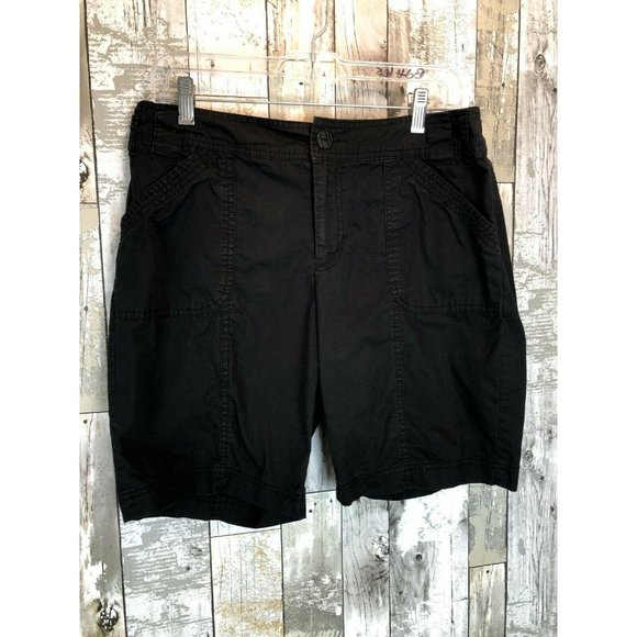 TRIBELLA SPORT WOMEN'S BLACK SHORTS COTTON 8 - Picture 1 of 5